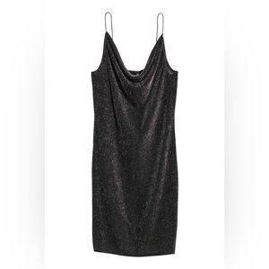 Stunning Black Sparkle Fitted Dress - Size 4 US - Glam Up Your Nights!